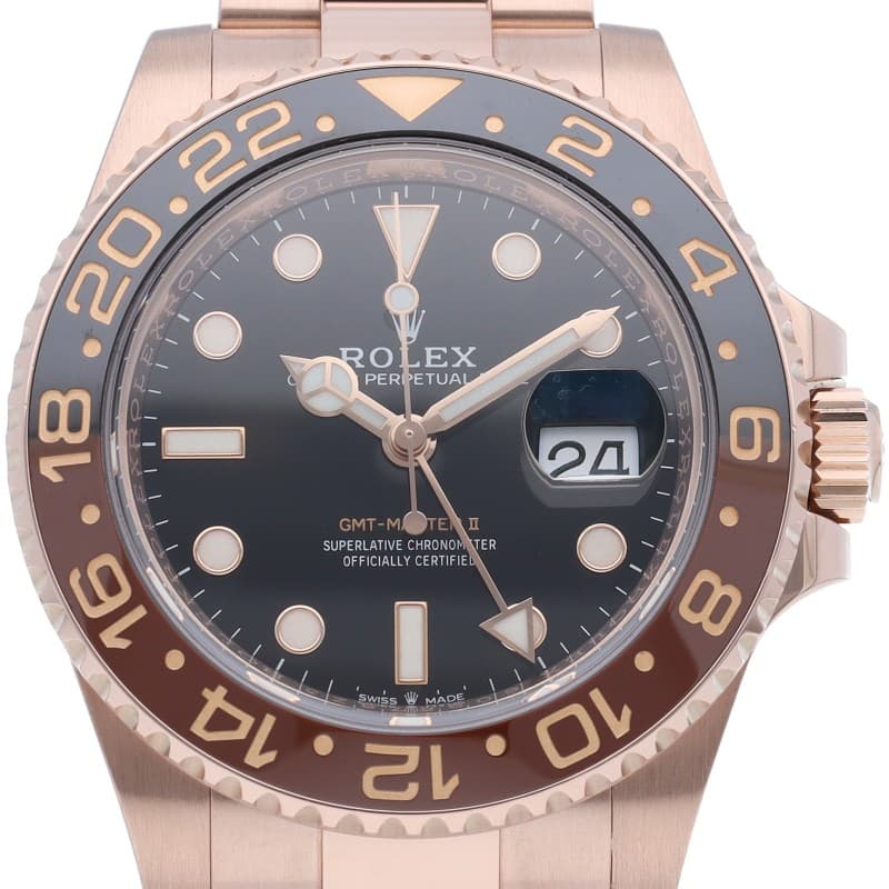ROLEX GMT-Master 2 Watch 126715CHNR 18K Pink Gold mensWatch black USED