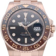 ROLEX GMT-Master 2 Watch 126715CHNR 18K Pink Gold mensWatch black USED