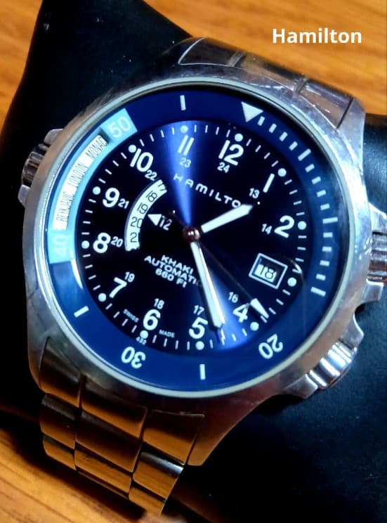 Hamilton Khaki Navy GMT H776551 Automatic 200m World Time Blue Dial Men's Japan