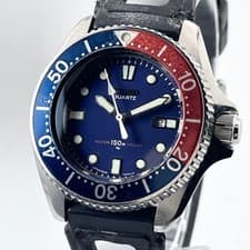 Seiko Diver Watch Quartz Men 36.5mm Stainless Steel wrist 16cm/6.3in