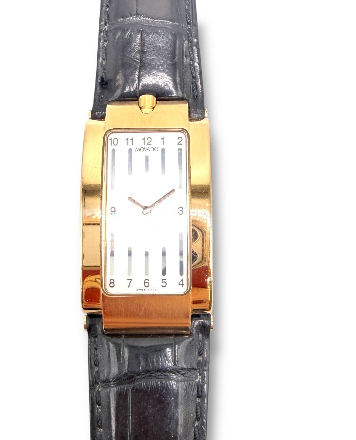 Rare Vintage Movado 18k Rose Gold Quartz Watch 83 Grams