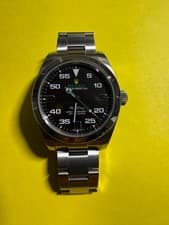 Rolex Air King 116900 full set Watch 2021 Papers, Black Arabic Dial, 40mm Steel
