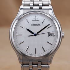 CREDOR Watch Signo Quartz GCAZ057/8J86-7A00 Silver Dial SS Quartz 2010 Japan