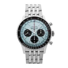 Breitling Navitimer B01 Chrono Steel Auto 43mm Ice Blue Watch AB0138241C1A1