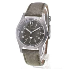 Hamilton Khaki Field 9415A Green Dial Manual Men's Watch Used Working #86