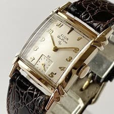 ELGIN Deluxe Cal.672 10KGF 17 Jewels 1950's Men's Vintage watch Manual