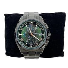 Citizen Attesa Eco-Drive Titanium Green Dial 41mm Men’s Watch Used