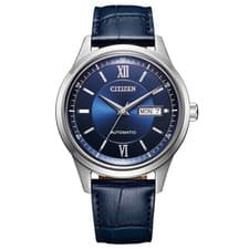 Citizen Collection Mechanical Day Date NY4050 11L Blue Leather Band Sapphire