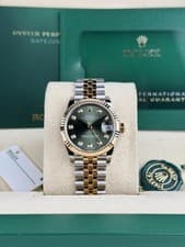 Rolex Datejust 31 Olive Green Diamond Fluted Jubilee 2026 Unworn 278273