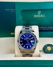 Rolex Datejust 41 Blue Index Fluted Oyster 2026 Unworn 126334