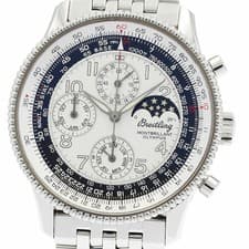 BREITLING WATCH A19350 NAVITIMER MONTBRILLANT OLYMPUS TRIPLE CALENDAR MOON PHASE