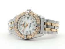 Breitling Callistino Factory Mother of Pearl Diamond Dial & Diamond Bezel D72345