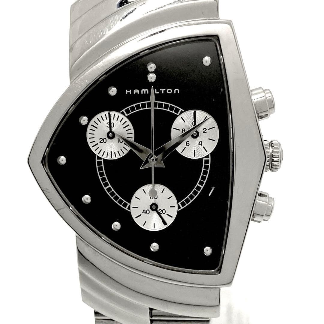 Hamilton Ventura H244121 Quartz Chronograph Black Dial Date