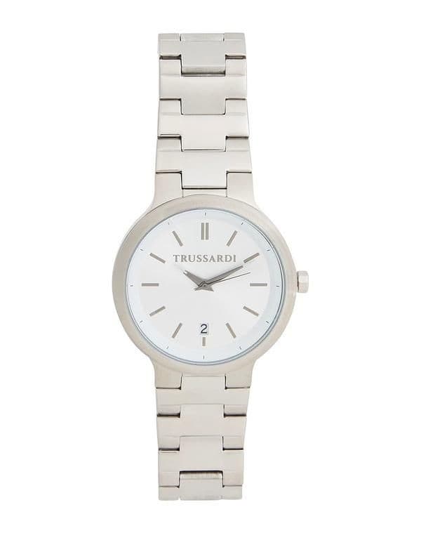 Trussardi Silver Men's Watch, Elegant Silver Dial, Used