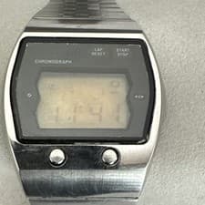 RARE Seiko 0634-5000 Quartz LC chronograph watch original bracelet, Super Rare