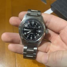 HAMILTON Khaki Field 38MM BLACK DIAL AUTOMATIC MEN'S WATCH H70455133