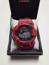 CASIO G-SHOCK FROGMAN GWF-1000RD-4JF Men in Burning Red Solar Radio Watch Used