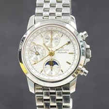 Maurice Lacroix Automatic Watch 02736 Triple Calendar Moonphase Chrono 38mm S.S.