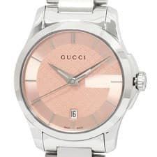 Gucci G Timeless YA126524 Ladies Quartz Watch 36mm Gold Used