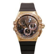 OMEGA Constellation Double Eagle 18K RG Gold Diamond Chrono 121.57.35.50.13.001