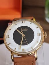 GUB Glashütte Spezimatic Vintage Automatic Watch. Tuxedo Dial 36mm.