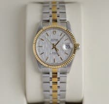 Tudor Linen White Dial Prince Black Number Date74033 Unisex Watch Automatic 34mm