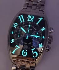 Franck Muller Casablanca Chronograph Automatic Steel Black Dial 40mm- 8885CCCDT