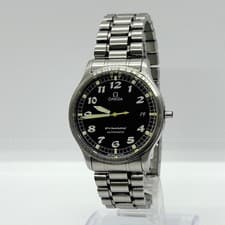 OMEGA Watch Dynamic Silver Black Dial Automatic 36mm Men's Auth Excellent