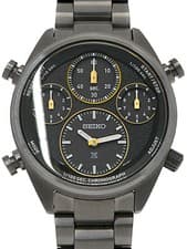 Seiko Prospex Speedtimer Solar Quartz Watch SBER007 41mm Black Dial Chronograph