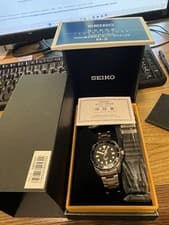Seiko Shogun SBDC007 Titanium Diver 200M JDM No X Logo Black Dial Watch Men Rare