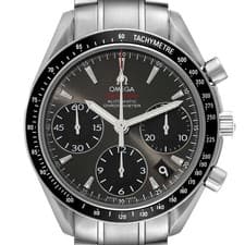 Omega Speedmaster Date Steel Grey Dial Mens Watch 323.30.40.40.06.001 Box Cards