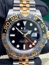 Rolex 2026 GMT-Master II 126713GRNR Gold,Silver Jubilee Bracelet w/Black Bezel