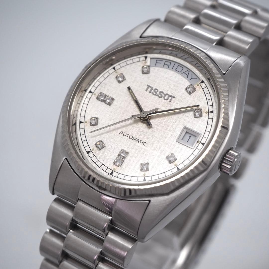 TISSOT Seastar Auto Watch 36mm Diamond Silver Dial Genuine Authentic