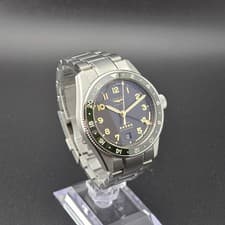 Longines Spirit Zulu Time 39mm Green Bezel Black Dial Steel Watch L38024636