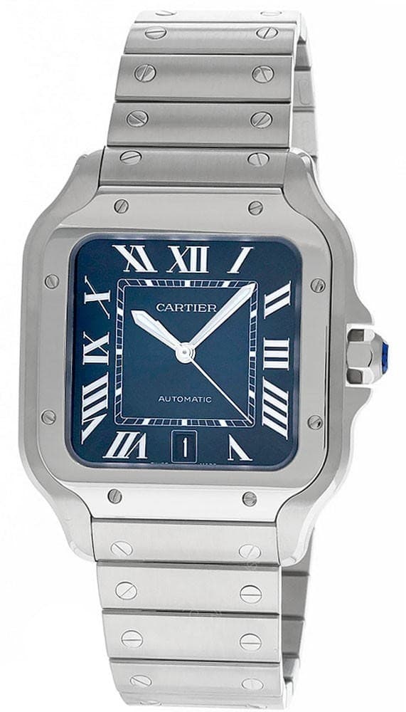 Cartier Santos De Cartier Automatic Large Blue Dial Men's Watch WSSA0030