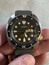 Seiko Prospex SRPE05 Automatic Diver Watch Green Dial 200m Silicone Band