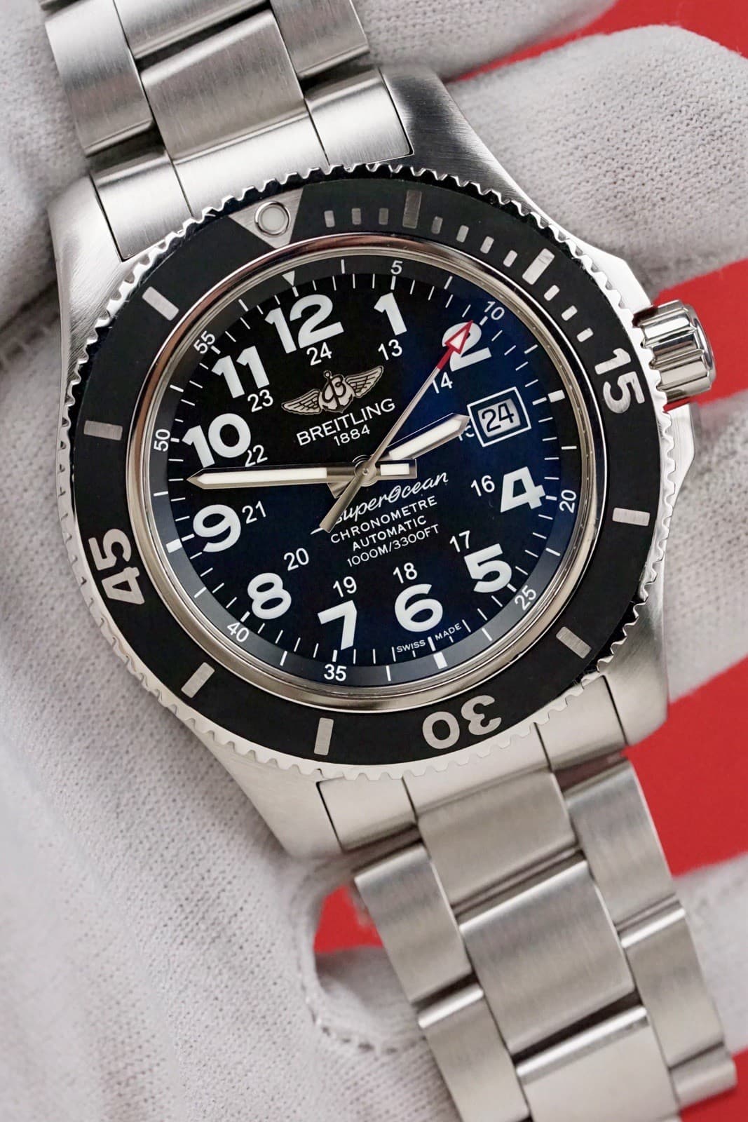 Breitling Superocean II 44mm #A17392 Black W/ Box & Papers