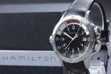 [Near MINT w/Box] Hamilton Khaki H745110 40mm Black Dial Day Quartz Men's Watch