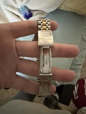 Tudor Two-Tone Men's Classic Wristwatch 18K Gold Dial Date Indicator Analog