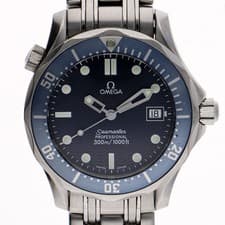 OMEGA 2561.80 Seamaster300 WATCH Navy SS QZ