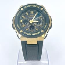 G-SHOCK GST-W300G-1A9JF Solar Watch Black Gold Tested Excellent Condition