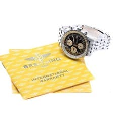 BREITLING NAVITIMER FIGHTERS A13330 42mm SS Black/Silver Automatic #C157