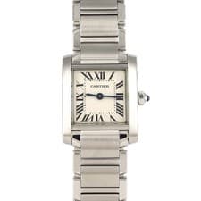 Authentic Cartier Tank Française SM W51008Q3 Stainless Steel Quartz #246-00...