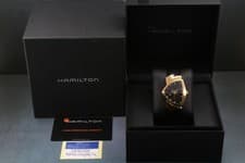 [N MINT /w Box] HAMILTON Ventura H243010 Black Dial Quartz Men's Watch JAPAN