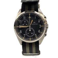 Hamilton H765220 Analog Watch Quartz Stainless Steel Black Dial 4x4cm