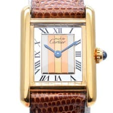 CARTIER 5057001 Must Tank SM Vermeil White Dial Quartz Battery Operated 20mm 2 H