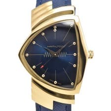 with paper HAMILTON Ventura H24301941 blue Dial Quartz Men's Watch C#147083