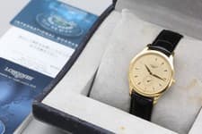 【N MINT w/ Box】Longines L4.706.2 Gold Dial 36mm Small Second Quartz Men's Watch