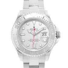 Rolex Yacht-Master 40 16622 Silver Dial Steel Platinum Mens Watch with Papers