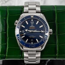 2021 Omega Seamaster Planet Ocean Blue Dial on Bracelet 215.30.44.21.03.001 B+P